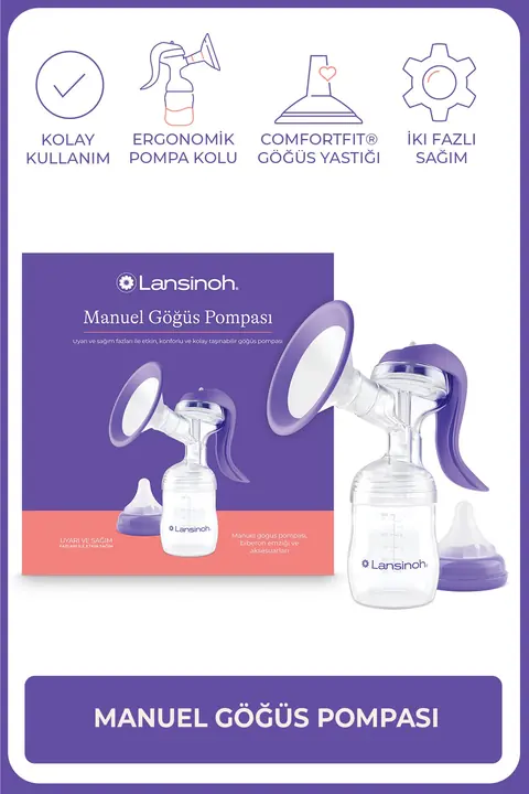 Lansinoh Tekli Manuel Göğüs Pompası