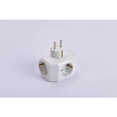 Viko Yonca Plus Beyaz Üçlü Priz Başlığı 90303003